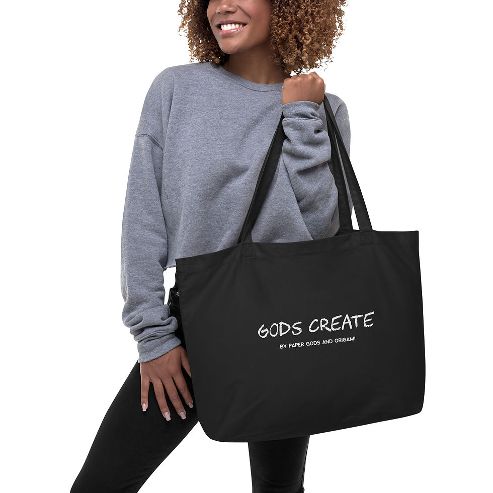 Thumbnail: The "Gods Create" large organic tote bag