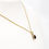 Thumbnail: Allison Kaufman Garnet and Diamond Pendant Neck in 14K Yellow Gold