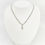 Thumbnail: Sterling Silver White Sapphire Petite Cross Necklace
