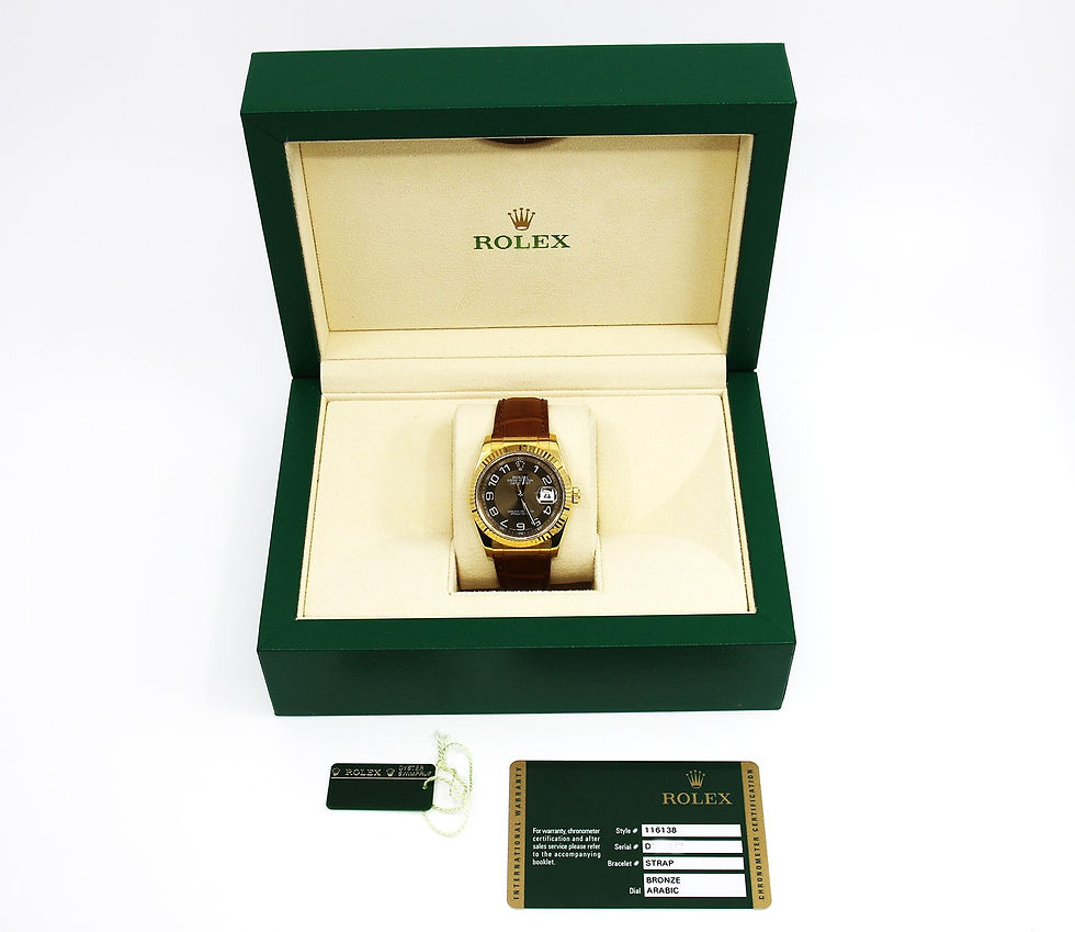 Thumbnail: Rolex Yellow Gold Datejust 36 Watch - Bronze Dial Model 116138