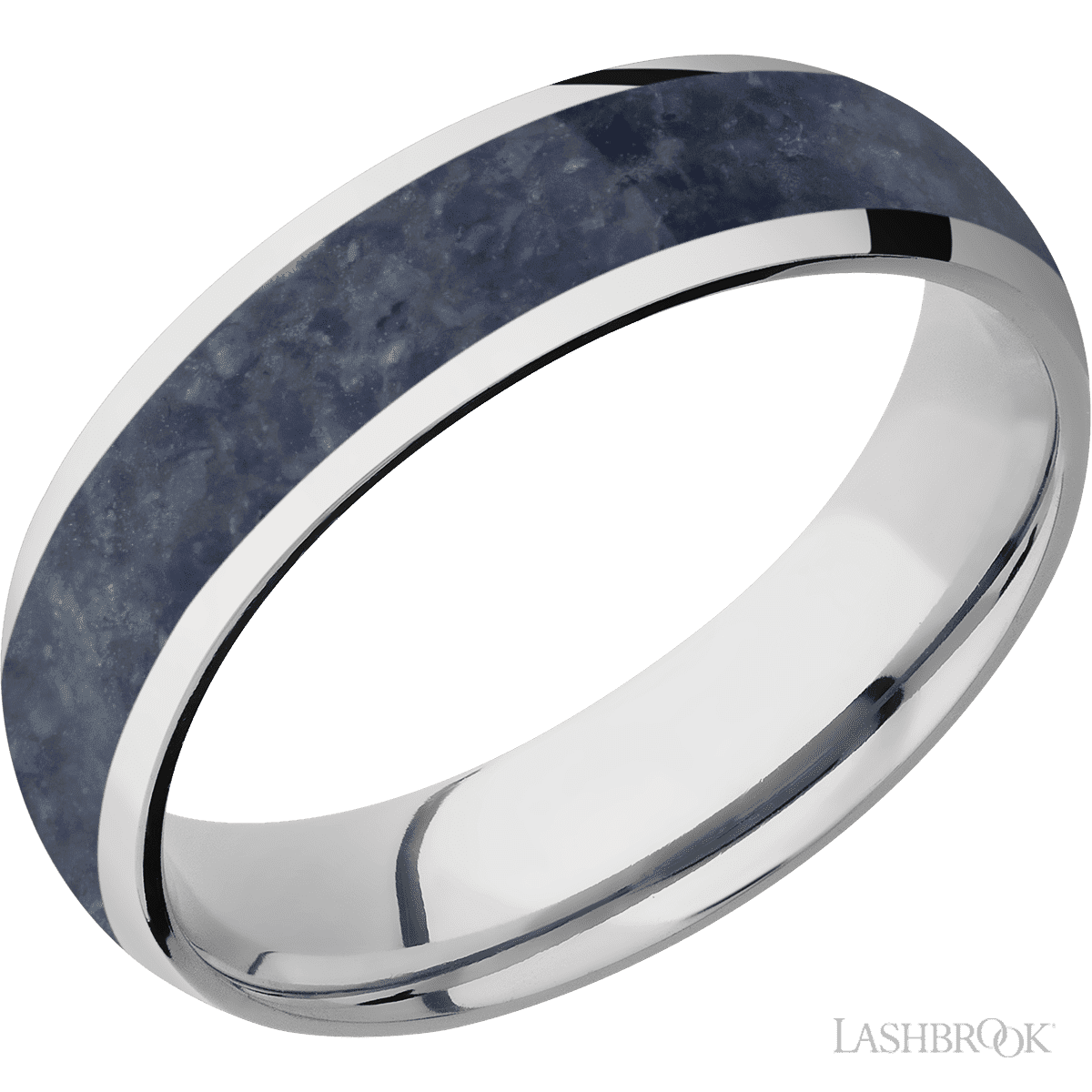 Cobalt Chrome with Polish Finish and Sodalite Inlay