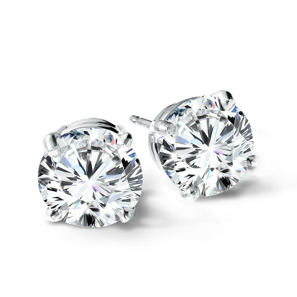 Radiant Moments Lab-Grown Diamond Solitaire Stud Earrings (3.00 ctw)