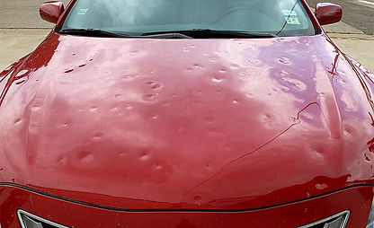 hail damaged vehicle