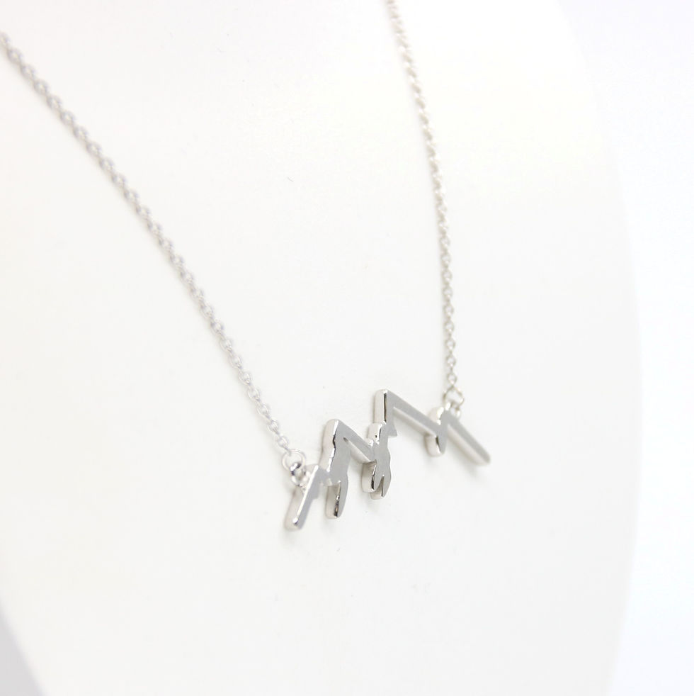Thumbnail: Snowy Mountain Silhouette Pendant