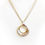 Thumbnail: Breuning Gold & Silver Open Circle Pendant with White Sapphires