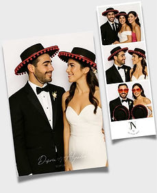 Diseños personalizados con nombres y fecha del evento.