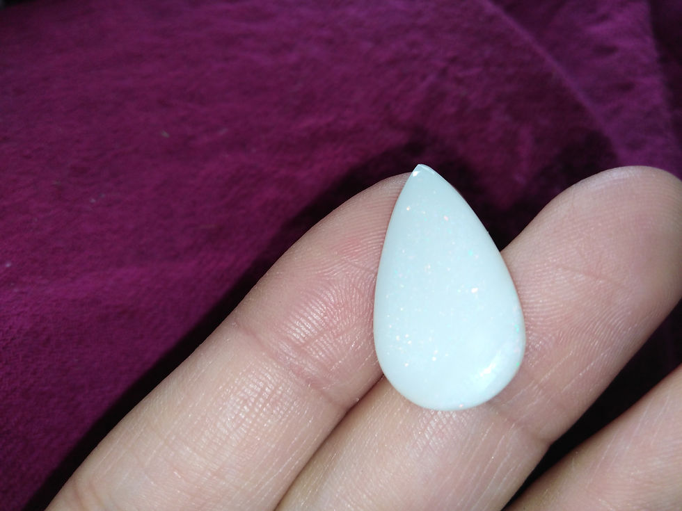 Thumbnail: 9.36ct Coober Pedy opal pear faceted loose natural gemstone red green pinfire