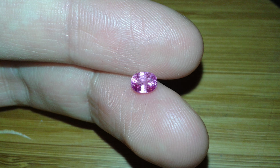 Thumbnail: 0.79ct pink sapphire  oval faceted loose natural low heat only gemstone