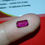 Thumbnail: Untreated unheated 1.32ct octagon baguette faceted ruby / pink sapphire gem