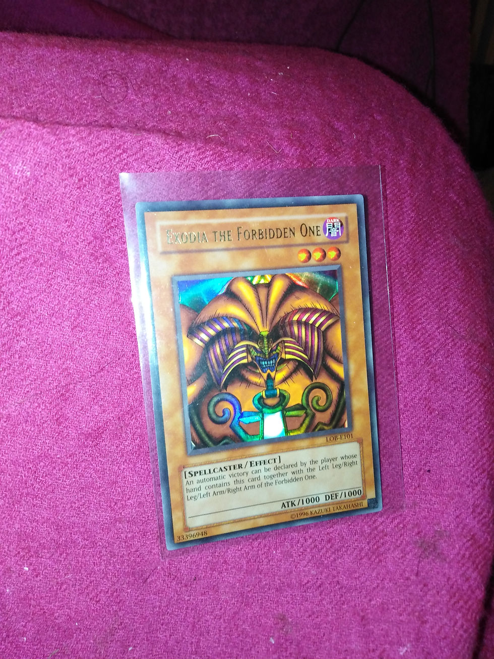 EXODIA THE FORBIDDEN ONE - LOB-E101 holo shiny rare YuGiOh card near mint