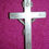 Thumbnail: Antique French Victorian solid sterling silver handmade crucifix and rosary