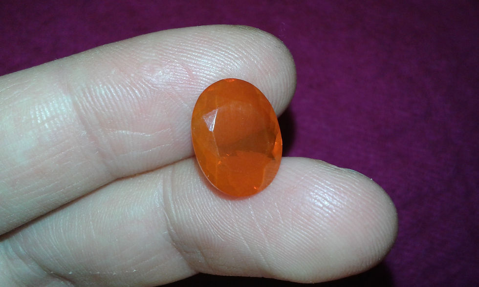 Thumbnail: 3.26ct untreated Mexico Jalisco fire opal loose Earth mined gem Fanta orange