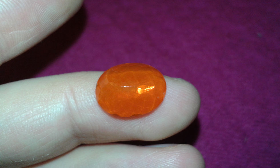 Thumbnail: 3.26ct untreated Mexico Jalisco fire opal loose Earth mined gem Fanta orange
