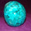 Thumbnail: Untreated blue Chrysocolla handcarved miniature skull Mexican gothic themed art
