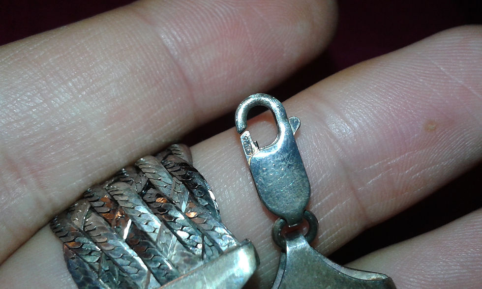 Thumbnail: Solid sterling silver and blackened silver plaited mesh sparkling bracelet