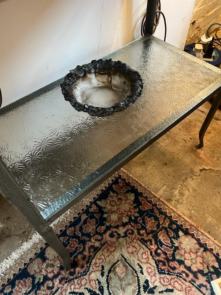 Thumbnail: 1950s French Consort Cabinet – Steel, Brass & Granite