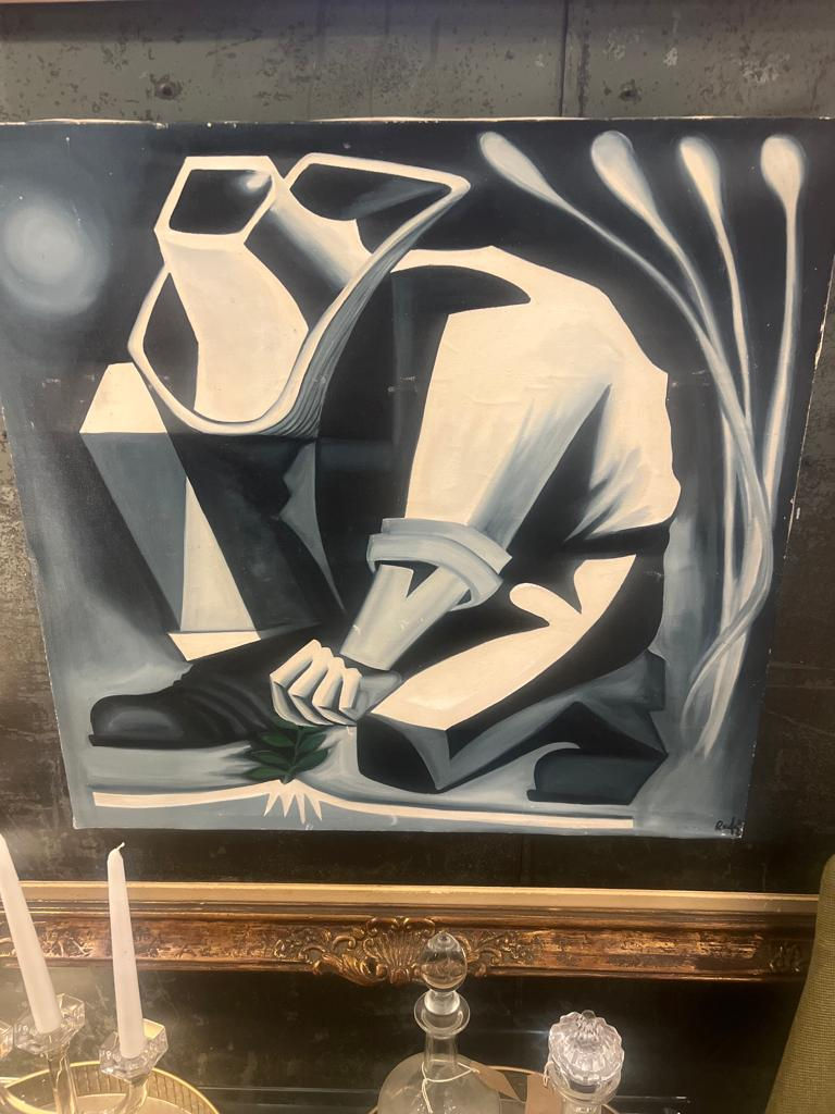 Thumbnail: Brutalist Artwork, Painted Canvas