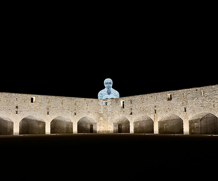 Le Nomade, Jaume Plensa, port of Antibes