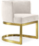 Cream & Gold Velvet Chair
