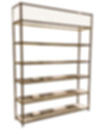 Gold Metal Shelf Bar Back