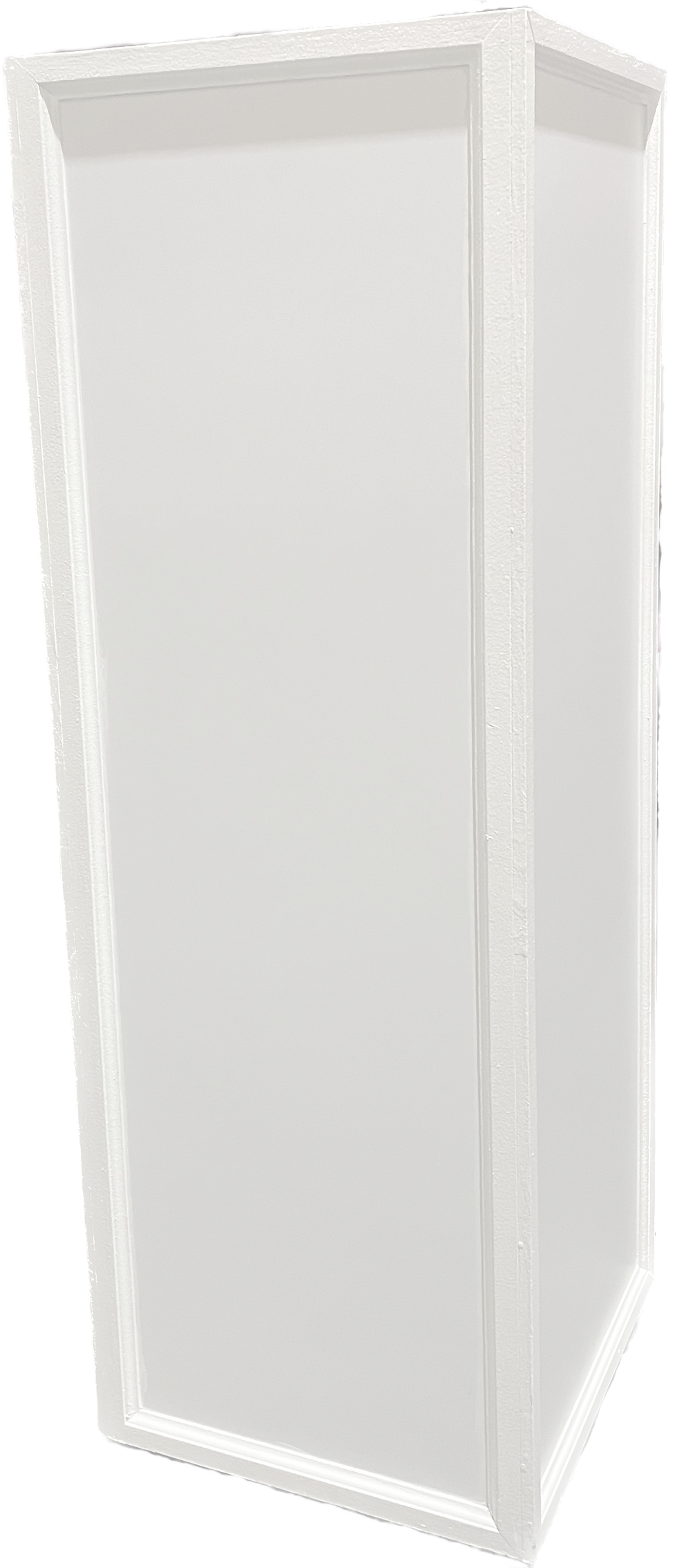 White Pedestal with Trim