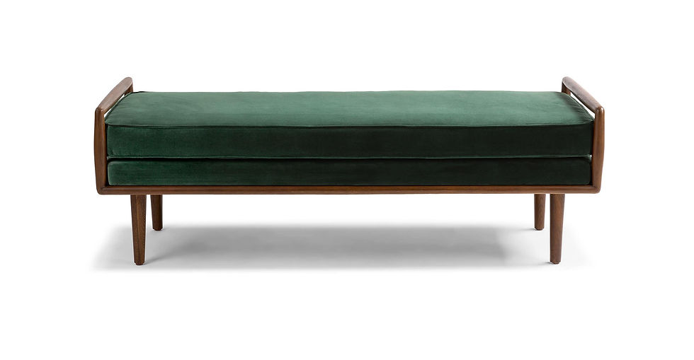 Green Velvet Bench