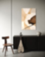 Tableau minimaliste beige décoration intérieure contemporaine Collection Kanvas
