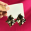 Thumbnail: Gold crushed metal earrings