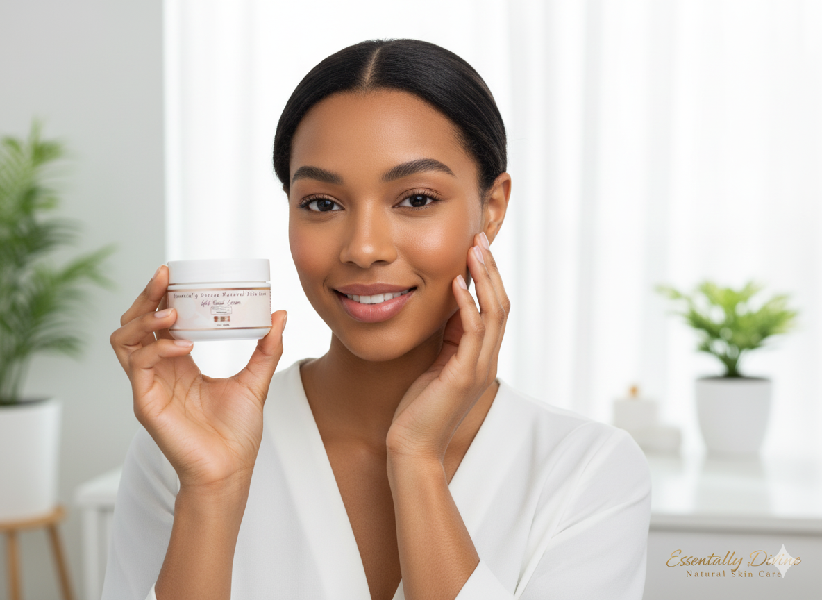 Glo Facial Cream natural botanical daily moisturizer jar - Essentially Divine