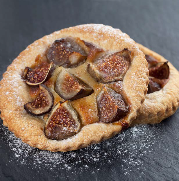 Tarte fine figue, nucciola, miel Corse