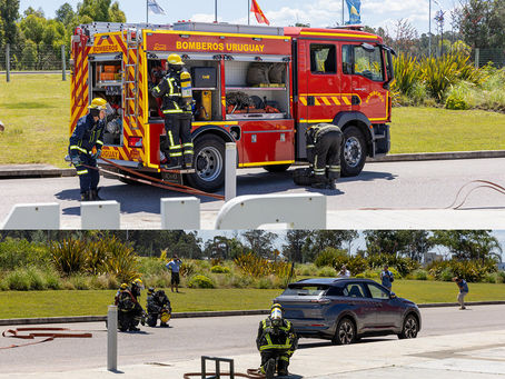 Los Bomberos de Uruguay fueron protagonistas de ExpoCarga 2025, la principal exposición de transporte y logística del país, realizada del 3 al 6 de diciembre en el Centro de Convenciones de Punta del