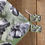 Thumbnail: Green Poppy Gift Wrap and tag set - flower wrapping paper