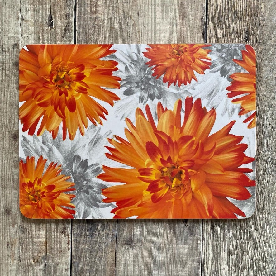 Orange Dhalia Melamine Placemats