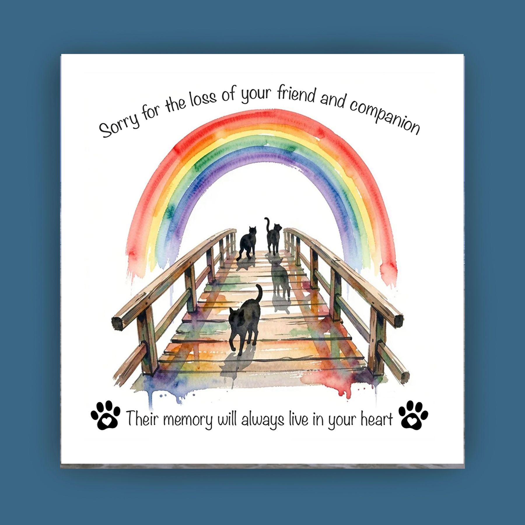 Cat sympathy card -Cat Loss sympathy card - sympathy card