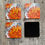 Thumbnail: Orange dhalia Coasters - set of 4 orange dhalia drinks coasters