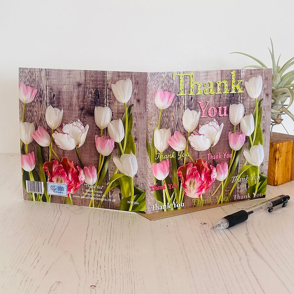 Thumbnail: Thank you card - floral thank you card for friend or relative