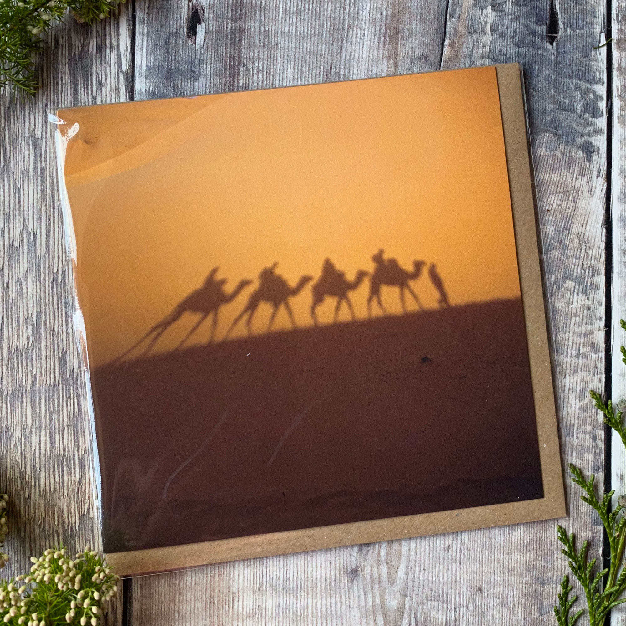 Shadow of A Camel Train - Greeting Card