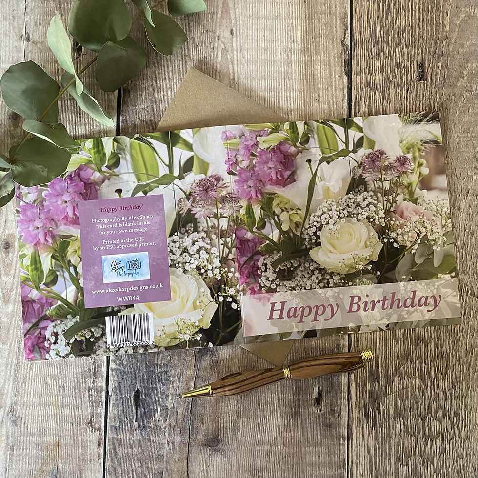 Thumbnail: WW044 Floral Happy Birthday  Card