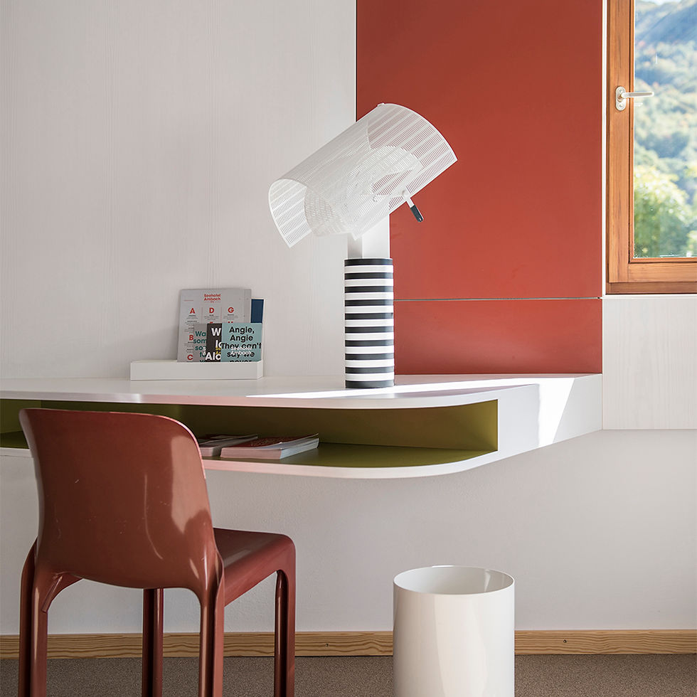 'Shogun' Table Lamp by Mario Botta for Artemide two enlighten on table