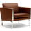 Thumbnail: Hans J Wegner 'CH101' Lounge Chair in Thor Leather for Carl Hansen & Son brown leather side angle view