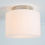Thumbnail: 1940s Paavo Tynell Model #2028 Glass & Metal Flush Mount for Taito Oy