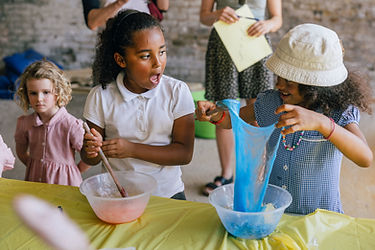 children at home party service, children party service, at home party service, mobile slime party, slime making party experience hire