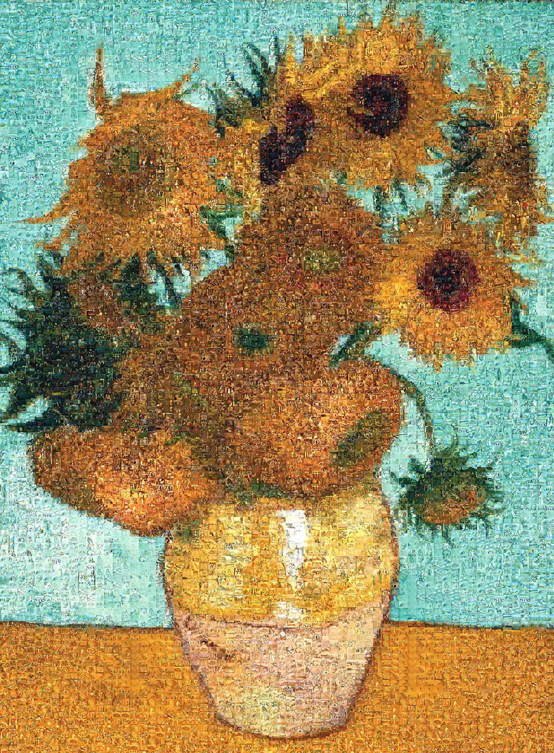 50-085 Vase with Twelves Sunflowers