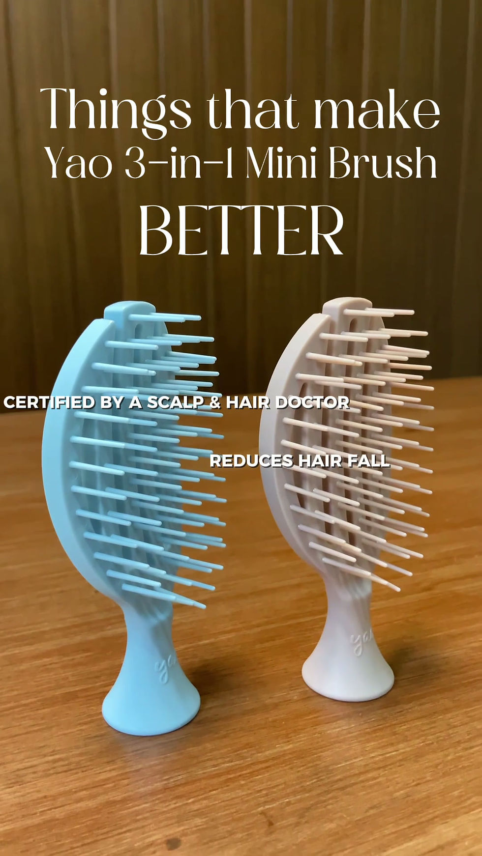 Thumbnail: Yao 3-in-1 Mini Brush (Full Scalp Care Travel-Size Brush)