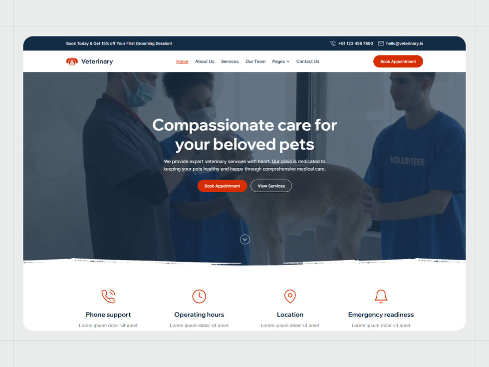 Veterinary Clinic Website Template 2