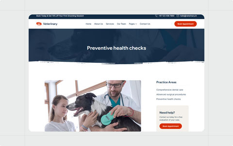 Vetrinary - Wix Studio Clinic Hospital Website Template 5