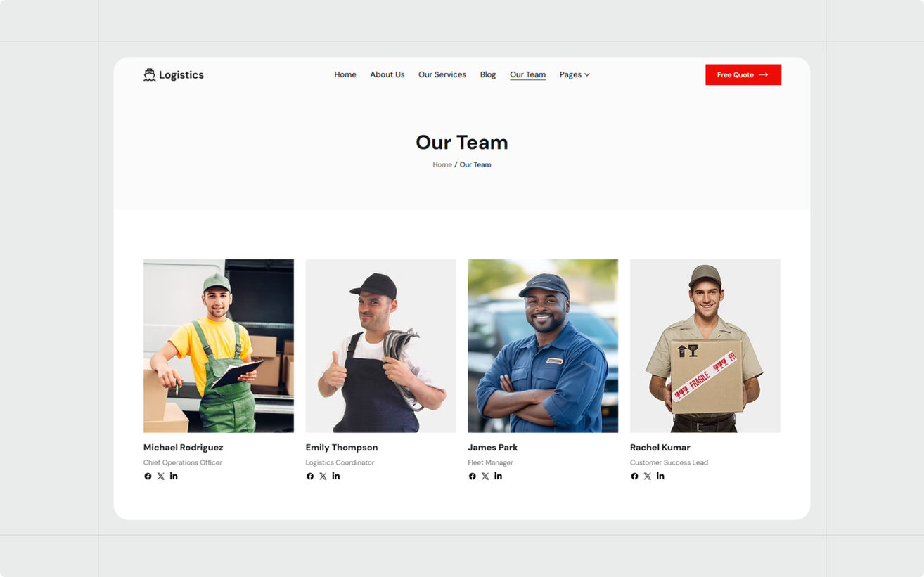 Logistics - Transport Website Template 3