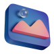 Pink mountain image placeholder