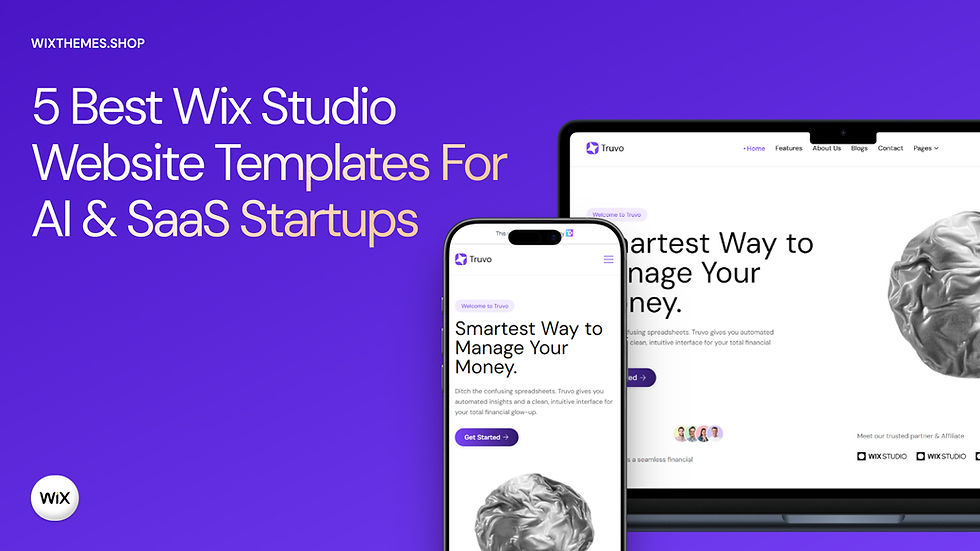 5 Best Wix Studio Templates for AI & SaaS Startups