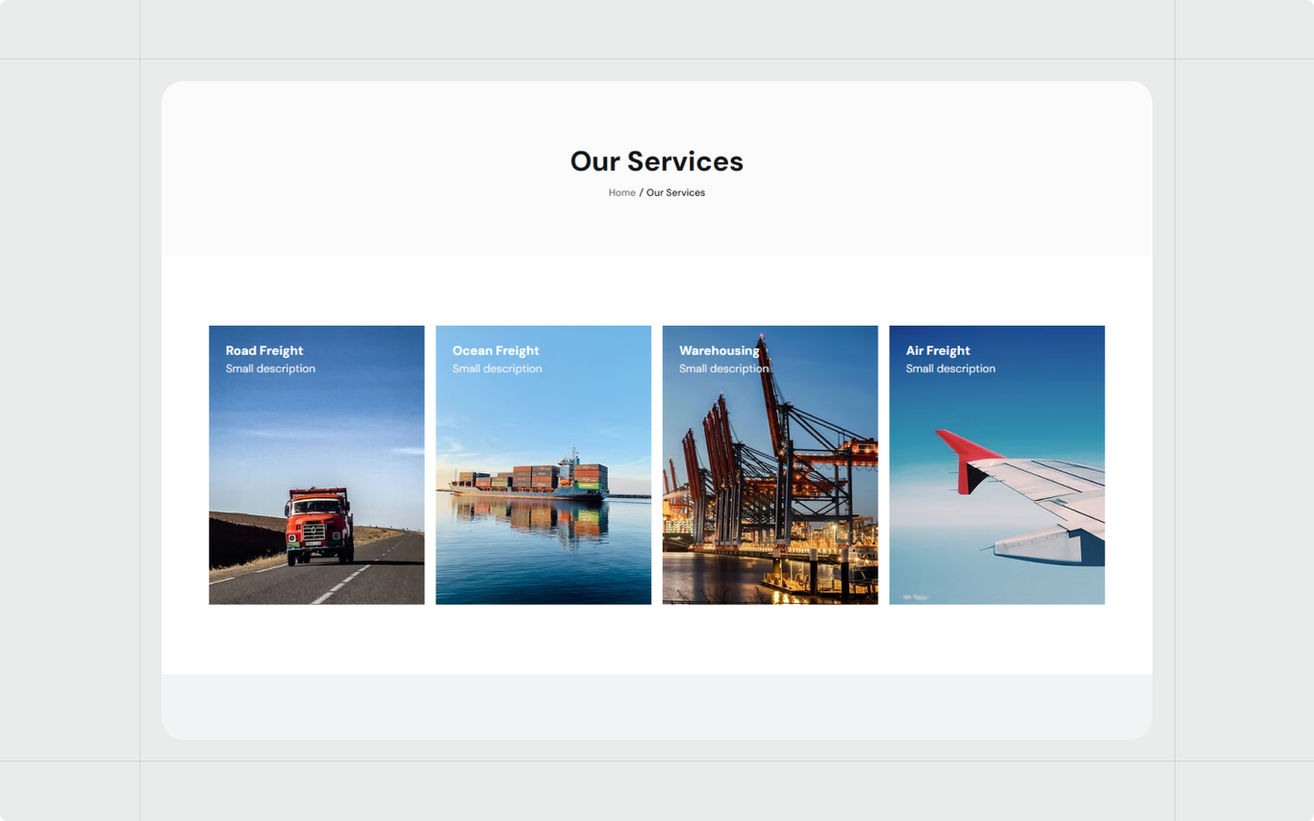 Logistics - Transport Website Template 4